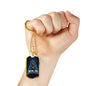 Ninja Necklace Stainless Steel or 18k Gold Dog Tag 24" Chain-Express Your Love Gifts