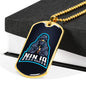 Ninja Necklace Stainless Steel or 18k Gold Dog Tag 24" Chain-Express Your Love Gifts