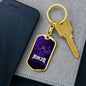 Ninja Purple Keychain Dog Tag Stainless Steel or 18k Gold-Express Your Love Gifts