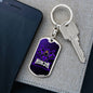 Ninja Purple Keychain Dog Tag Stainless Steel or 18k Gold-Express Your Love Gifts