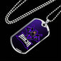 Ninja Purple Necklace Stainless Steel or 18k Gold Dog Tag 24" Chain-Express Your Love Gifts