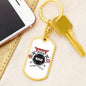Ninja Ready Keychain Dog Tag Stainless Steel or 18k Gold-Express Your Love Gifts