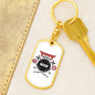 Ninja Ready Keychain Dog Tag Stainless Steel or 18k Gold-Express Your Love Gifts