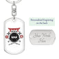 Ninja Ready Keychain Dog Tag Stainless Steel or 18k Gold-Express Your Love Gifts