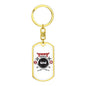 Ninja Ready Keychain Dog Tag Stainless Steel or 18k Gold-Express Your Love Gifts