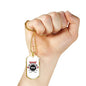 Ninja Ready Necklace Stainless Steel or 18k Gold Dog Tag 24" Chain-Express Your Love Gifts