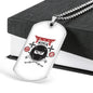 Ninja Ready Necklace Stainless Steel or 18k Gold Dog Tag 24" Chain-Express Your Love Gifts