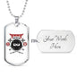 Ninja Ready Necklace Stainless Steel or 18k Gold Dog Tag 24" Chain-Express Your Love Gifts