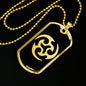 Ninja Throwing Necklace Dog Tag Stainless Steel or 18k Gold Finish 24"-Express Your Love Gifts