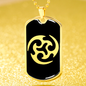 Ninja Throwing Necklace Dog Tag Stainless Steel or 18k Gold Finish 24"-Express Your Love Gifts