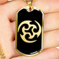 Ninja Throwing Necklace Dog Tag Stainless Steel or 18k Gold Finish 24"-Express Your Love Gifts
