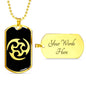 Ninja Throwing Necklace Dog Tag Stainless Steel or 18k Gold Finish 24"-Express Your Love Gifts