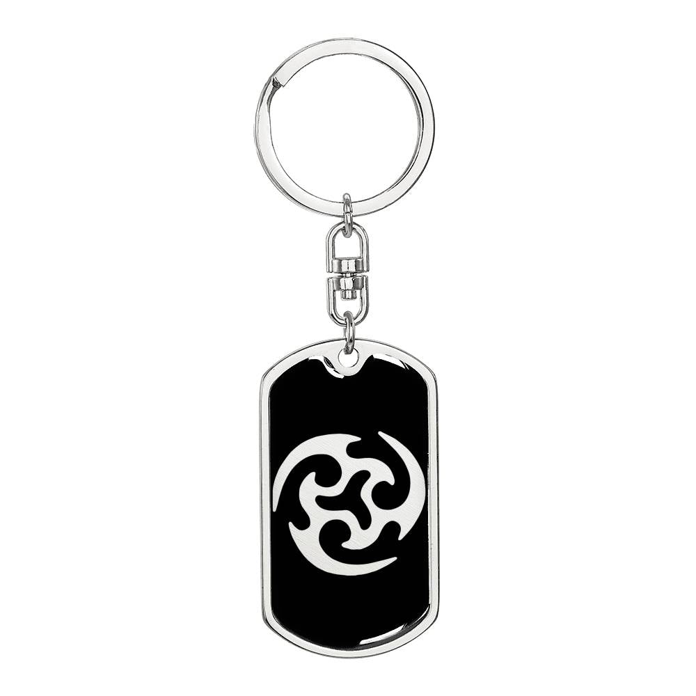 Ninja Throwing Necklace Martial Arts Keychain Dog Tag Stainless Steel or 18k Gold-Express Your Love Gifts