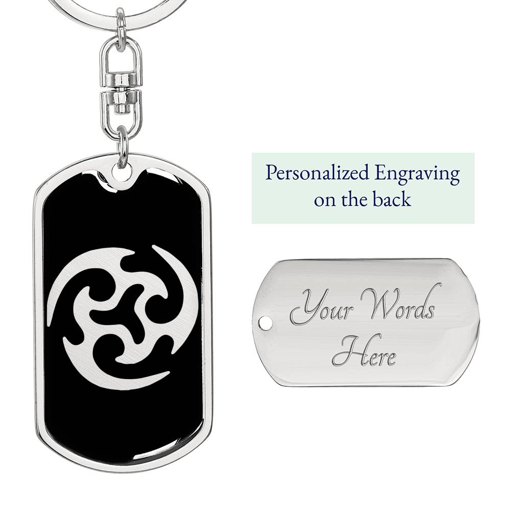 Ninja Throwing Necklace Martial Arts Keychain Dog Tag Stainless Steel or 18k Gold-Express Your Love Gifts