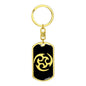 Ninja Throwing Necklace Martial Arts Keychain Dog Tag Stainless Steel or 18k Gold-Express Your Love Gifts