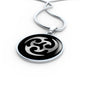 Ninja Throwing Necklace Shuriken Circle Pendant Stainless Steel or 18k Gold 18-22"-Express Your Love Gifts