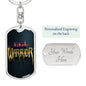Ninja Warriors 3D Keychain Dog Tag Stainless Steel or 18k Gold-Express Your Love Gifts