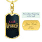 Ninja Warriors 3D Keychain Dog Tag Stainless Steel or 18k Gold-Express Your Love Gifts