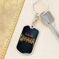 Ninja Warriors 3D Keychain Dog Tag Stainless Steel or 18k Gold-Express Your Love Gifts