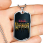 Ninja Warriors 3D Necklace Stainless Steel or 18k Gold Dog Tag 24" Chain-Express Your Love Gifts