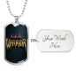 Ninja Warriors 3D Necklace Stainless Steel or 18k Gold Dog Tag 24" Chain-Express Your Love Gifts