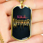 Ninja Warriors 3D Necklace Stainless Steel or 18k Gold Dog Tag 24" Chain-Express Your Love Gifts