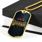 Ninja Warriors 3D Necklace Stainless Steel or 18k Gold Dog Tag 24" Chain-Express Your Love Gifts