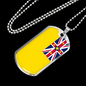 Niue Flag Necklace Stainless Steel or 18k Gold Dog Tag 24" Chain-Express Your Love Gifts