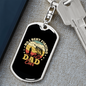 No.1 Best Fishing Dad Ever Fishing Keychain Stainless Steel or 18k Gold Dog Tag Keyring-Express Your Love Gifts