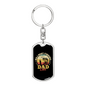 No.1 Best Fishing Dad Ever Fishing Keychain Stainless Steel or 18k Gold Dog Tag Keyring-Express Your Love Gifts