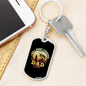 No.1 Best Fishing Dad Ever Fishing Keychain Stainless Steel or 18k Gold Dog Tag Keyring-Express Your Love Gifts