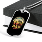 No. 1 Best Fishing Dad Ever Necklace Stainless Steel or 18k Gold Dog Tag 24" Chain-Express Your Love Gifts
