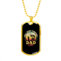 No. 1 Best Fishing Dad Ever Necklace Stainless Steel or 18k Gold Dog Tag 24" Chain-Express Your Love Gifts