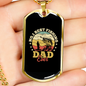 No. 1 Best Fishing Dad Ever Necklace Stainless Steel or 18k Gold Dog Tag 24" Chain-Express Your Love Gifts
