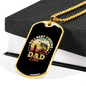 No. 1 Best Fishing Dad Ever Necklace Stainless Steel or 18k Gold Dog Tag 24" Chain-Express Your Love Gifts