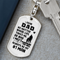 No. 1 Man Dad Keychain Stainless Steel or 18k Gold Dog Tag Keyring-Express Your Love Gifts