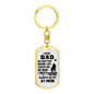 No. 1 Man Dad Keychain Stainless Steel or 18k Gold Dog Tag Keyring-Express Your Love Gifts