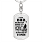 No. 1 Man Dad Keychain Stainless Steel or 18k Gold Dog Tag Keyring-Express Your Love Gifts