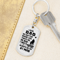 No. 1 Man Dad Keychain Stainless Steel or 18k Gold Dog Tag Keyring-Express Your Love Gifts