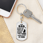 No. 1 Man Dad Keychain Stainless Steel or 18k Gold Dog Tag Keyring-Express Your Love Gifts