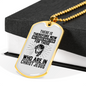 No Condemnation In Christ Christian Necklace Stainless Steel or 18k Gold Dog Tag 24" Chain-Express Your Love Gifts
