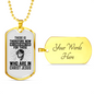 No Condemnation In Christ Christian Necklace Stainless Steel or 18k Gold Dog Tag 24" Chain-Express Your Love Gifts
