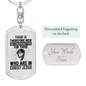 No Condemnation In Christ Keychain Stainless Steel or 18k Gold Dog Tag Keyring-Express Your Love Gifts