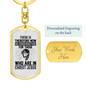 No Condemnation In Christ Keychain Stainless Steel or 18k Gold Dog Tag Keyring-Express Your Love Gifts