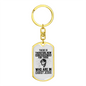 No Condemnation In Christ Keychain Stainless Steel or 18k Gold Dog Tag Keyring-Express Your Love Gifts