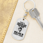 No Condemnation In Christ Keychain Stainless Steel or 18k Gold Dog Tag Keyring-Express Your Love Gifts