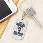 No Condemnation In Christ Keychain Stainless Steel or 18k Gold Dog Tag Keyring-Express Your Love Gifts