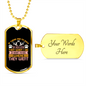 No Dogs in Heaven Pink Necklace Stainless Steel or 18k Gold Dog Tag 24" Chain-Express Your Love Gifts