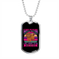 No Dogs in Heaven Purple Necklace Stainless Steel or 18k Gold Dog Tag 24" Chain-Express Your Love Gifts