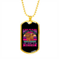 No Dogs in Heaven Purple Necklace Stainless Steel or 18k Gold Dog Tag 24" Chain-Express Your Love Gifts
